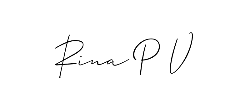 This is the best signature style for the Rina P V name. Also you like these signature font (Allison_Script). Mix name signature. Rina P V signature style 2 images and pictures png