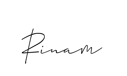 It looks lik you need a new signature style for name Rinam. Design unique handwritten (Allison_Script) signature with our free signature maker in just a few clicks. Rinam signature style 2 images and pictures png