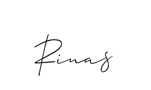 Also we have Rinas name is the best signature style. Create professional handwritten signature collection using Allison_Script autograph style. Rinas signature style 2 images and pictures png