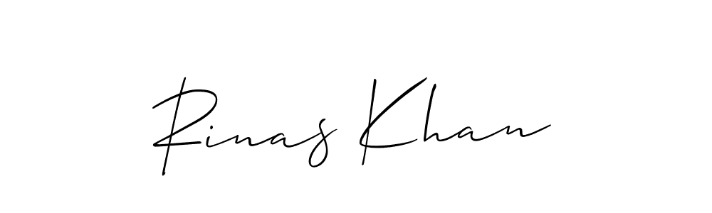 Similarly Allison_Script is the best handwritten signature design. Signature creator online .You can use it as an online autograph creator for name Rinas Khan. Rinas Khan signature style 2 images and pictures png