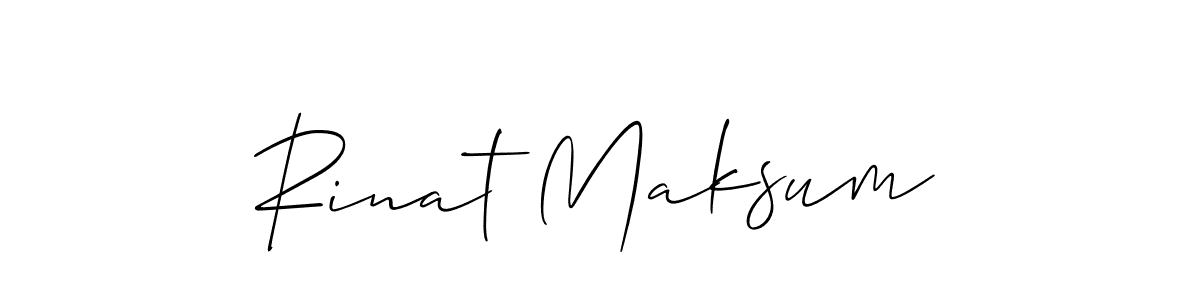 Design your own signature with our free online signature maker. With this signature software, you can create a handwritten (Allison_Script) signature for name Rinat Maksum. Rinat Maksum signature style 2 images and pictures png