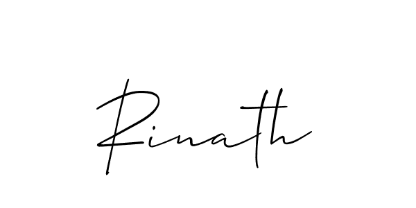 Use a signature maker to create a handwritten signature online. With this signature software, you can design (Allison_Script) your own signature for name Rinath. Rinath signature style 2 images and pictures png