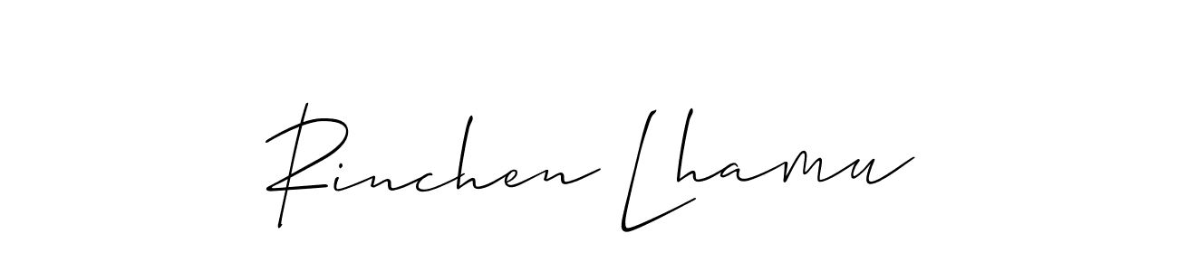 How to Draw Rinchen Lhamu signature style? Allison_Script is a latest design signature styles for name Rinchen Lhamu. Rinchen Lhamu signature style 2 images and pictures png