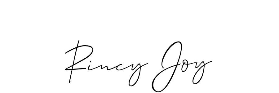 Also You can easily find your signature by using the search form. We will create Rincy Joy name handwritten signature images for you free of cost using Allison_Script sign style. Rincy Joy signature style 2 images and pictures png
