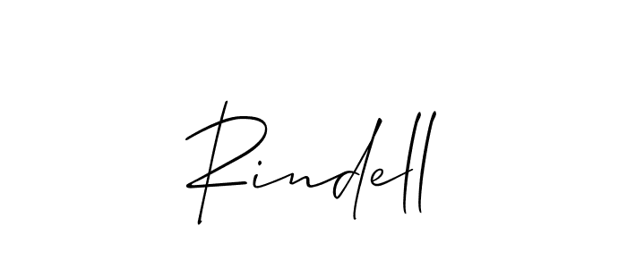 How to make Rindell signature? Allison_Script is a professional autograph style. Create handwritten signature for Rindell name. Rindell signature style 2 images and pictures png