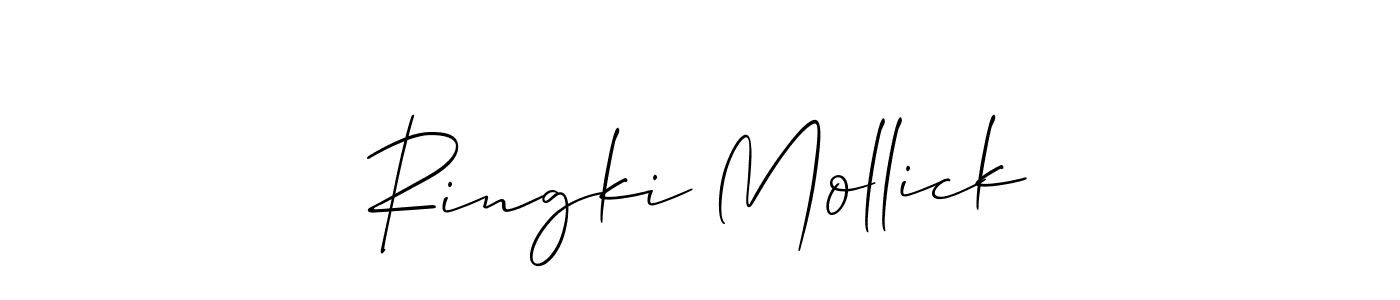 It looks lik you need a new signature style for name Ringki Mollick. Design unique handwritten (Allison_Script) signature with our free signature maker in just a few clicks. Ringki Mollick signature style 2 images and pictures png
