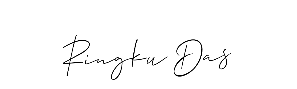 How to Draw Ringku Das signature style? Allison_Script is a latest design signature styles for name Ringku Das. Ringku Das signature style 2 images and pictures png