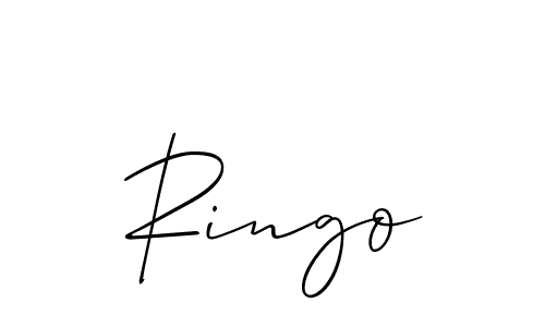 How to make Ringo signature? Allison_Script is a professional autograph style. Create handwritten signature for Ringo name. Ringo signature style 2 images and pictures png