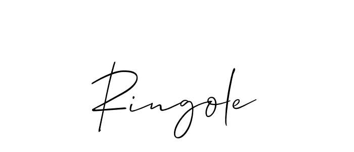 Design your own signature with our free online signature maker. With this signature software, you can create a handwritten (Allison_Script) signature for name Ringole. Ringole signature style 2 images and pictures png