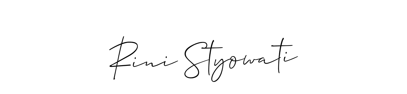 Once you've used our free online signature maker to create your best signature Allison_Script style, it's time to enjoy all of the benefits that Rini Styowati name signing documents. Rini Styowati signature style 2 images and pictures png