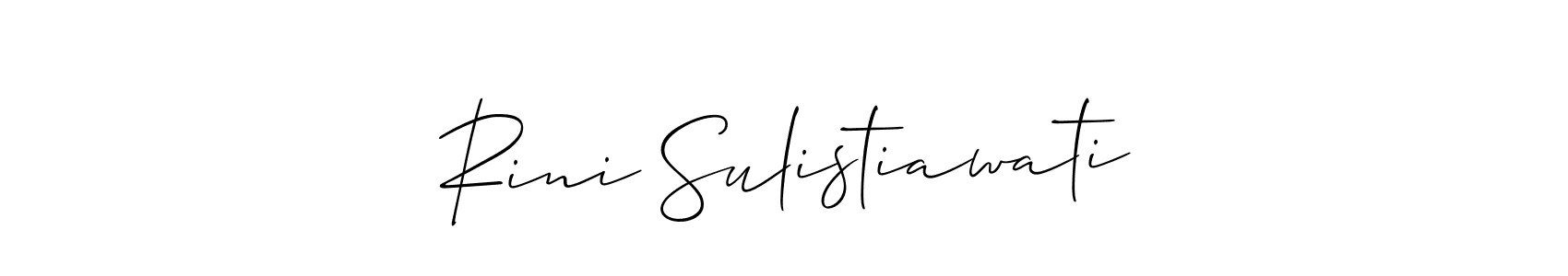 How to make Rini Sulistiawati signature? Allison_Script is a professional autograph style. Create handwritten signature for Rini Sulistiawati name. Rini Sulistiawati signature style 2 images and pictures png