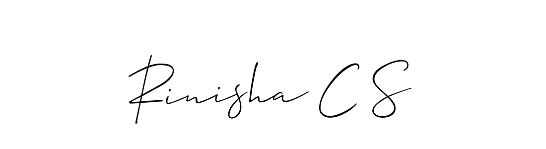 Also we have Rinisha C S name is the best signature style. Create professional handwritten signature collection using Allison_Script autograph style. Rinisha C S signature style 2 images and pictures png