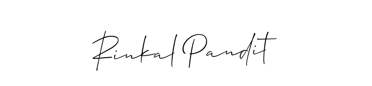 Use a signature maker to create a handwritten signature online. With this signature software, you can design (Allison_Script) your own signature for name Rinkal Pandit. Rinkal Pandit signature style 2 images and pictures png