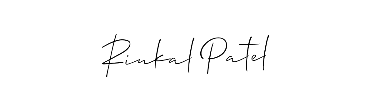 Also we have Rinkal Patel name is the best signature style. Create professional handwritten signature collection using Allison_Script autograph style. Rinkal Patel signature style 2 images and pictures png