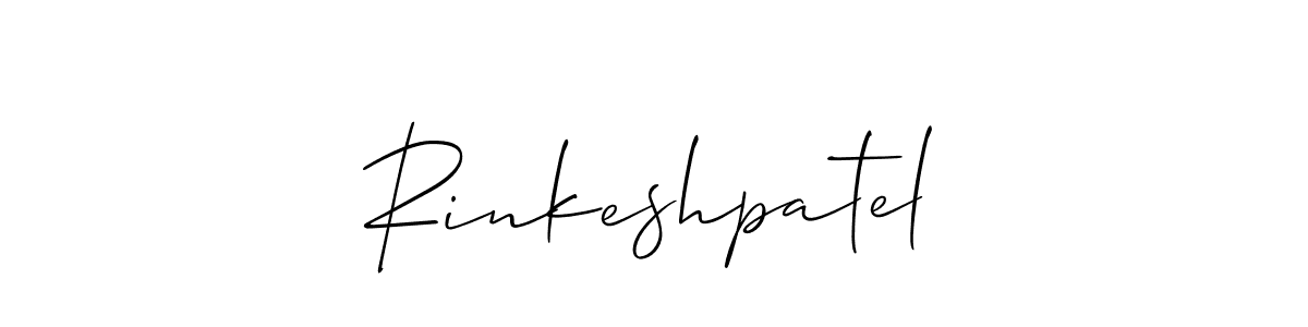 You should practise on your own different ways (Allison_Script) to write your name (Rinkeshpatel) in signature. don't let someone else do it for you. Rinkeshpatel signature style 2 images and pictures png