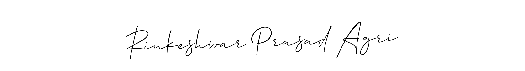 if you are searching for the best signature style for your name Rinkeshwar Prasad Agri. so please give up your signature search. here we have designed multiple signature styles  using Allison_Script. Rinkeshwar Prasad Agri signature style 2 images and pictures png