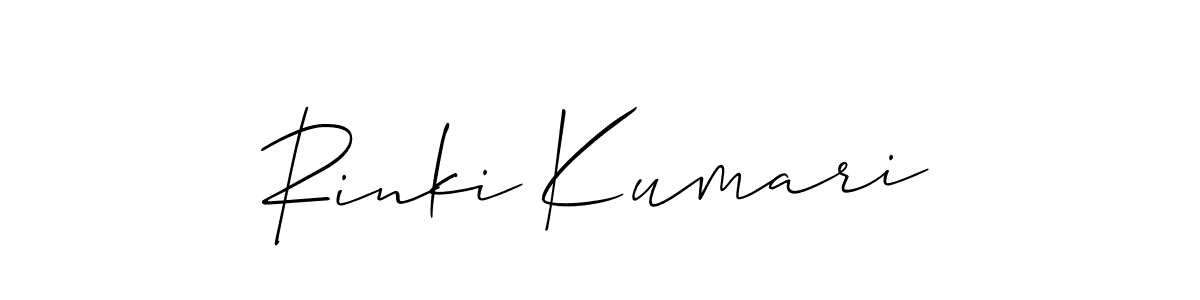 Use a signature maker to create a handwritten signature online. With this signature software, you can design (Allison_Script) your own signature for name Rinki Kumari. Rinki Kumari signature style 2 images and pictures png