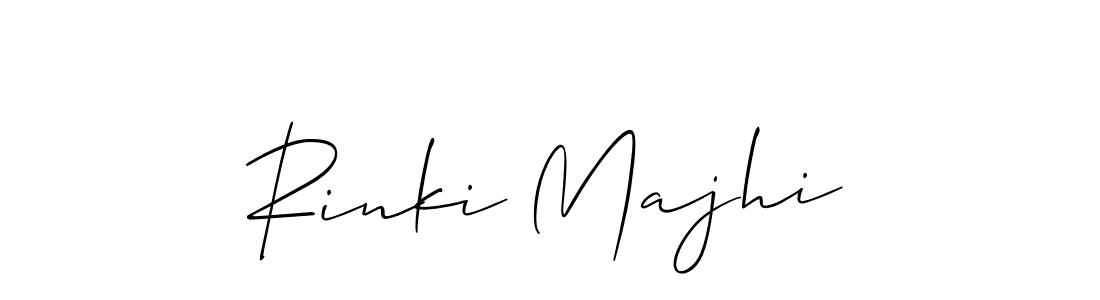 Use a signature maker to create a handwritten signature online. With this signature software, you can design (Allison_Script) your own signature for name Rinki Majhi. Rinki Majhi signature style 2 images and pictures png