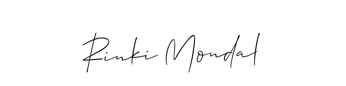 It looks lik you need a new signature style for name Rinki Mondal. Design unique handwritten (Allison_Script) signature with our free signature maker in just a few clicks. Rinki Mondal signature style 2 images and pictures png
