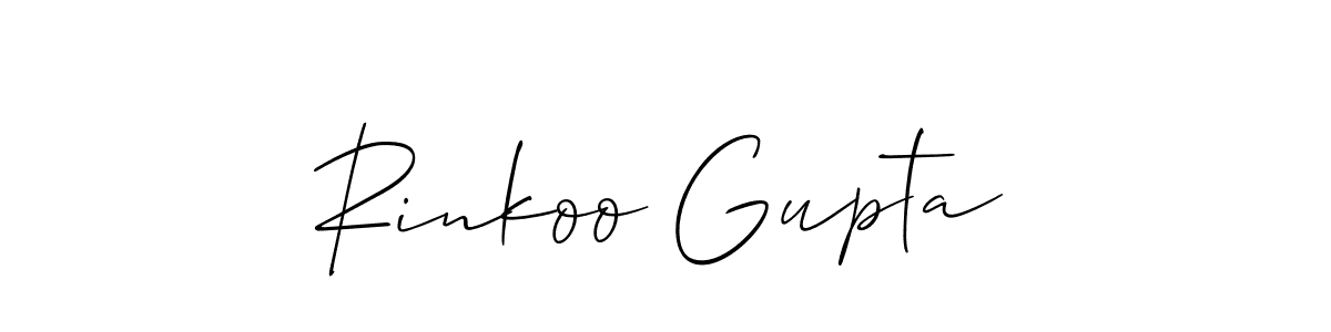 It looks lik you need a new signature style for name Rinkoo Gupta. Design unique handwritten (Allison_Script) signature with our free signature maker in just a few clicks. Rinkoo Gupta signature style 2 images and pictures png