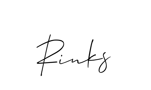 You should practise on your own different ways (Allison_Script) to write your name (Rinks) in signature. don't let someone else do it for you. Rinks signature style 2 images and pictures png