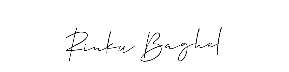Allison_Script is a professional signature style that is perfect for those who want to add a touch of class to their signature. It is also a great choice for those who want to make their signature more unique. Get Rinku Baghel name to fancy signature for free. Rinku Baghel signature style 2 images and pictures png