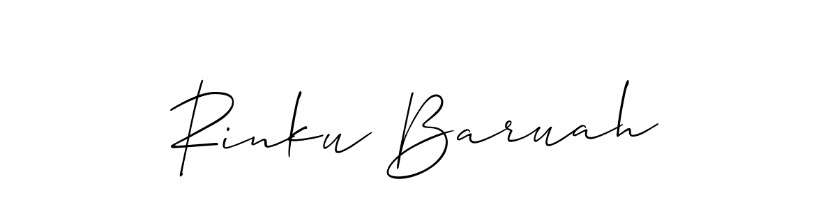 Similarly Allison_Script is the best handwritten signature design. Signature creator online .You can use it as an online autograph creator for name Rinku Baruah. Rinku Baruah signature style 2 images and pictures png