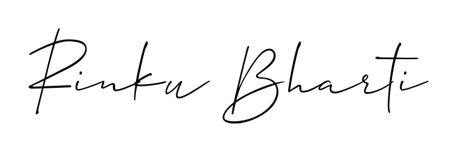 The Allison_Script font transforms the name Rinku Bharti into an executive sign with sharp precision and distinguished character. Rinku Bharti signature style 2 images and pictures png