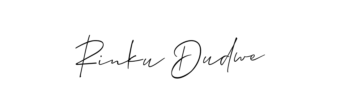 The best way (Allison_Script) to make a short signature is to pick only two or three words in your name. The name Rinku Dudwe include a total of six letters. For converting this name. Rinku Dudwe signature style 2 images and pictures png