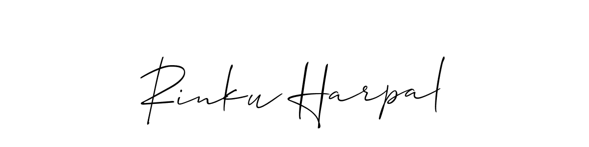 Make a beautiful signature design for name Rinku Harpal. Use this online signature maker to create a handwritten signature for free. Rinku Harpal signature style 2 images and pictures png