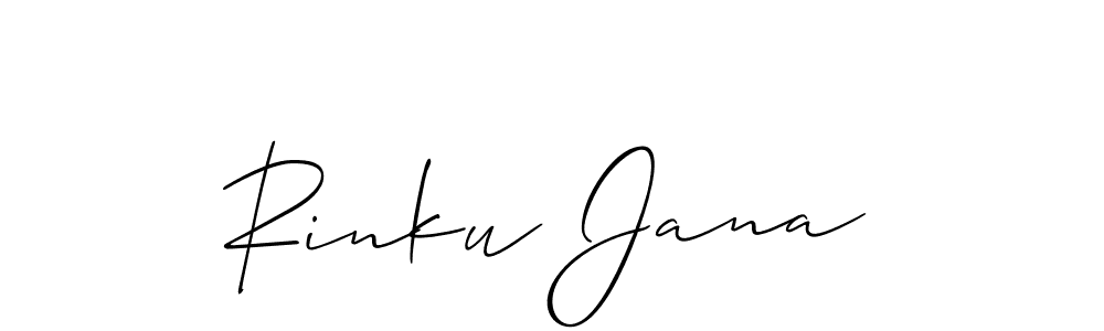 This is the best signature style for the Rinku Jana name. Also you like these signature font (Allison_Script). Mix name signature. Rinku Jana signature style 2 images and pictures png