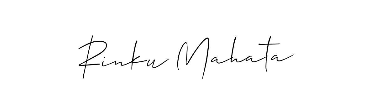 Once you've used our free online signature maker to create your best signature Allison_Script style, it's time to enjoy all of the benefits that Rinku Mahata name signing documents. Rinku Mahata signature style 2 images and pictures png