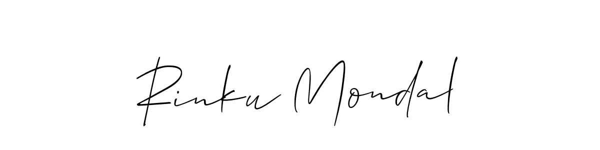 How to Draw Rinku Mondal signature style? Allison_Script is a latest design signature styles for name Rinku Mondal. Rinku Mondal signature style 2 images and pictures png