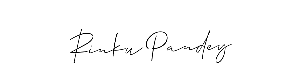 It looks lik you need a new signature style for name Rinku Pandey. Design unique handwritten (Allison_Script) signature with our free signature maker in just a few clicks. Rinku Pandey signature style 2 images and pictures png