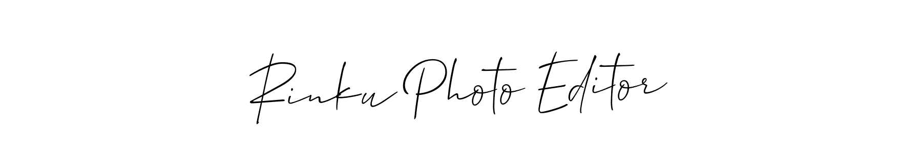 This is the best signature style for the Rinku Photo Editor name. Also you like these signature font (Allison_Script). Mix name signature. Rinku Photo Editor signature style 2 images and pictures png