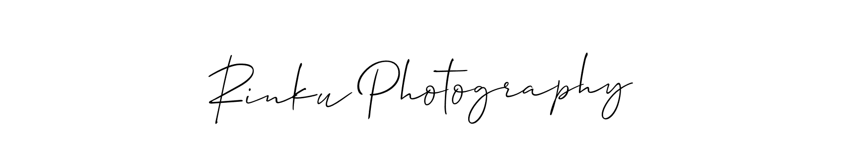 The best way (Allison_Script) to make a short signature is to pick only two or three words in your name. The name Rinku Photography include a total of six letters. For converting this name. Rinku Photography signature style 2 images and pictures png