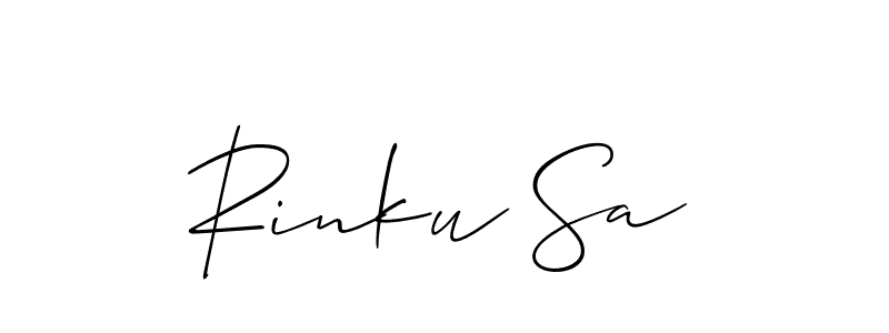 Also we have Rinku Sa name is the best signature style. Create professional handwritten signature collection using Allison_Script autograph style. Rinku Sa signature style 2 images and pictures png