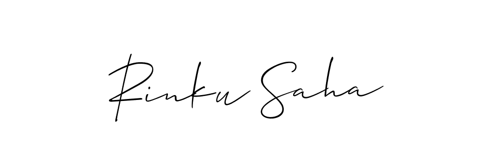 if you are searching for the best signature style for your name Rinku Saha. so please give up your signature search. here we have designed multiple signature styles  using Allison_Script. Rinku Saha signature style 2 images and pictures png