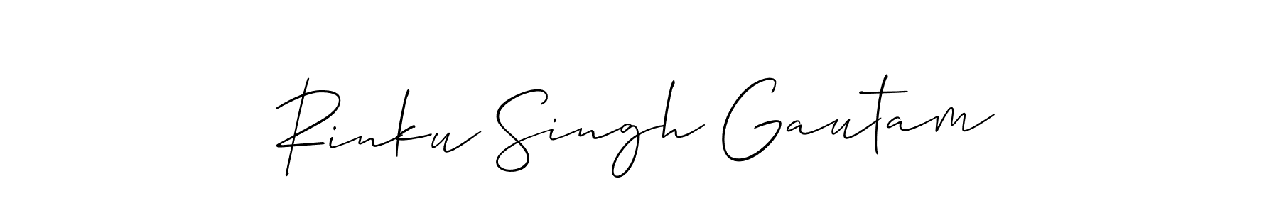 Check out images of Autograph of Rinku Singh Gautam name. Actor Rinku Singh Gautam Signature Style. Allison_Script is a professional sign style online. Rinku Singh Gautam signature style 2 images and pictures png