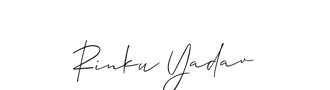 Design your own signature with our free online signature maker. With this signature software, you can create a handwritten (Allison_Script) signature for name Rinku Yadav. Rinku Yadav signature style 2 images and pictures png