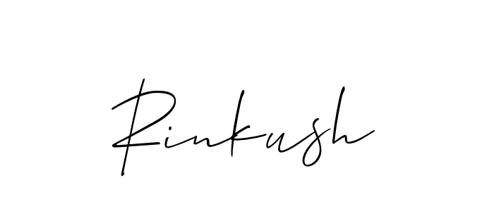 It looks lik you need a new signature style for name Rinkush. Design unique handwritten (Allison_Script) signature with our free signature maker in just a few clicks. Rinkush signature style 2 images and pictures png