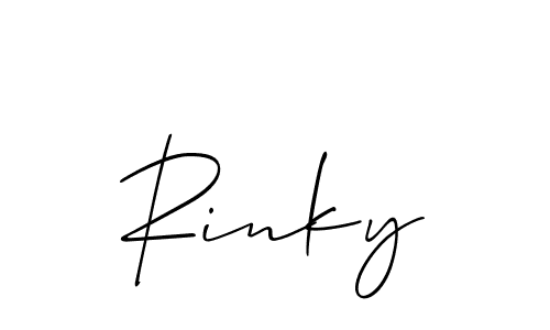 The best way (Allison_Script) to make a short signature is to pick only two or three words in your name. The name Rinky include a total of six letters. For converting this name. Rinky signature style 2 images and pictures png