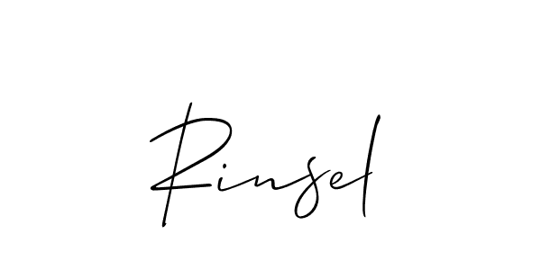 Allison_Script is a professional signature style that is perfect for those who want to add a touch of class to their signature. It is also a great choice for those who want to make their signature more unique. Get Rinsel name to fancy signature for free. Rinsel signature style 2 images and pictures png