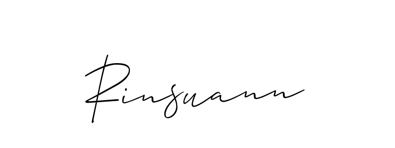 The best way (Allison_Script) to make a short signature is to pick only two or three words in your name. The name Rinsuann include a total of six letters. For converting this name. Rinsuann signature style 2 images and pictures png
