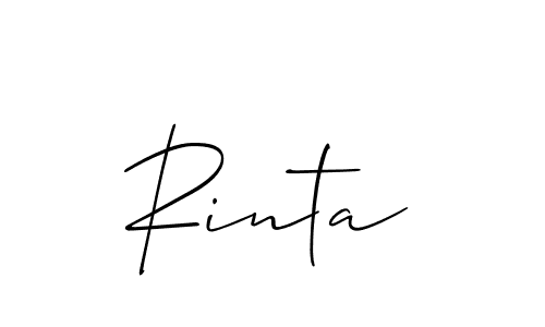 Also we have Rinta name is the best signature style. Create professional handwritten signature collection using Allison_Script autograph style. Rinta signature style 2 images and pictures png