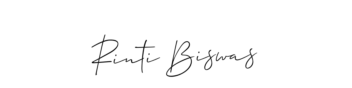 Rinti Biswas stylish signature style. Best Handwritten Sign (Allison_Script) for my name. Handwritten Signature Collection Ideas for my name Rinti Biswas. Rinti Biswas signature style 2 images and pictures png