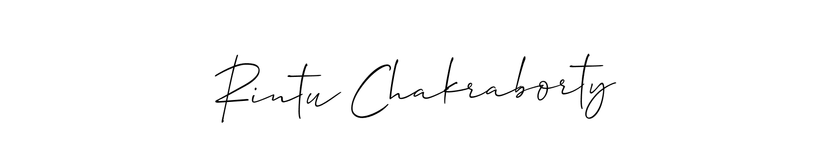 Make a short Rintu Chakraborty signature style. Manage your documents anywhere anytime using Allison_Script. Create and add eSignatures, submit forms, share and send files easily. Rintu Chakraborty signature style 2 images and pictures png