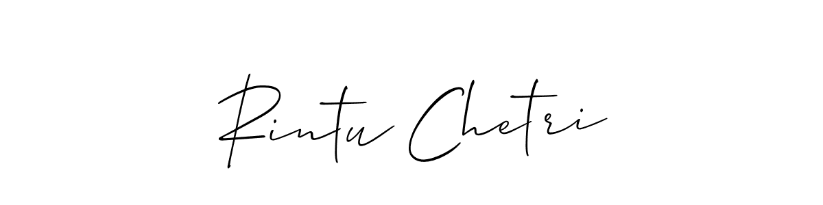 Use a signature maker to create a handwritten signature online. With this signature software, you can design (Allison_Script) your own signature for name Rintu Chetri. Rintu Chetri signature style 2 images and pictures png