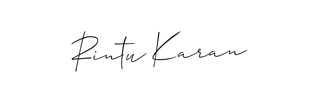 Make a short Rintu Karan signature style. Manage your documents anywhere anytime using Allison_Script. Create and add eSignatures, submit forms, share and send files easily. Rintu Karan signature style 2 images and pictures png