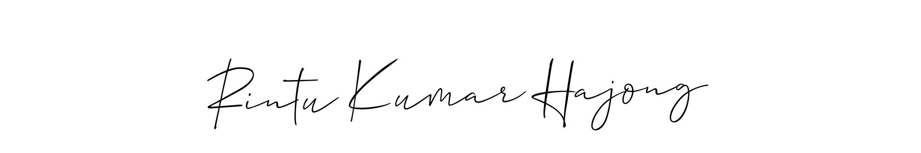 Also You can easily find your signature by using the search form. We will create Rintu Kumar Hajong name handwritten signature images for you free of cost using Allison_Script sign style. Rintu Kumar Hajong signature style 2 images and pictures png